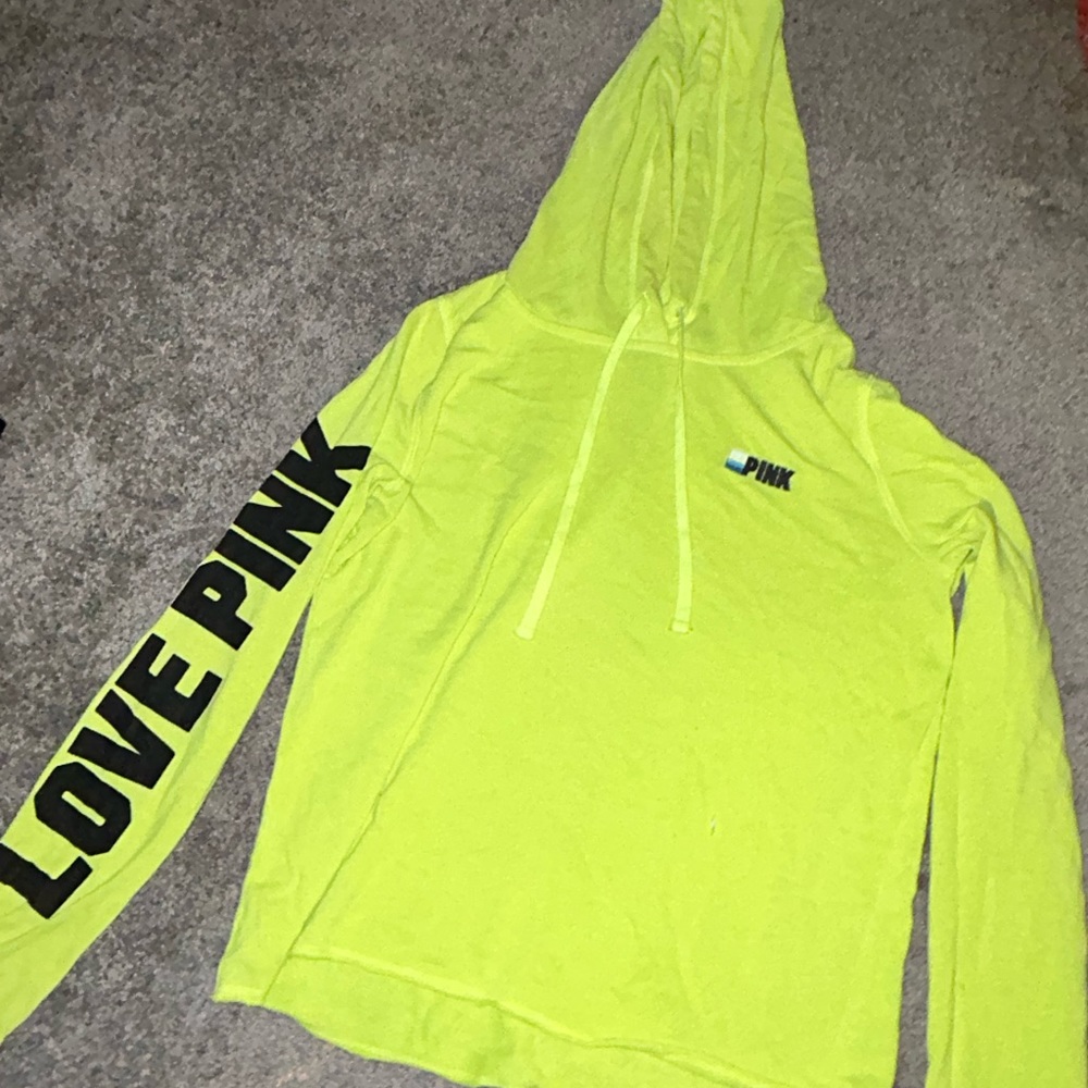 Pink Cropped Hoodie